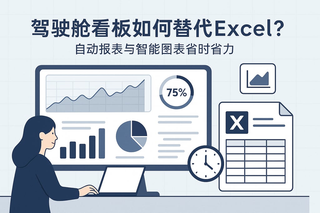 驾驶舱看板如何替代Excel？自动报表与智能图表省时省力