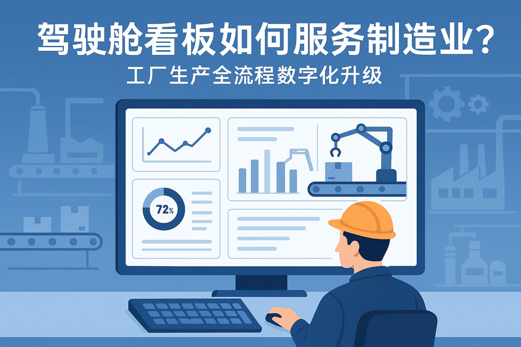 驾驶舱看板如何服务制造业？工厂生产全流程数字化升级