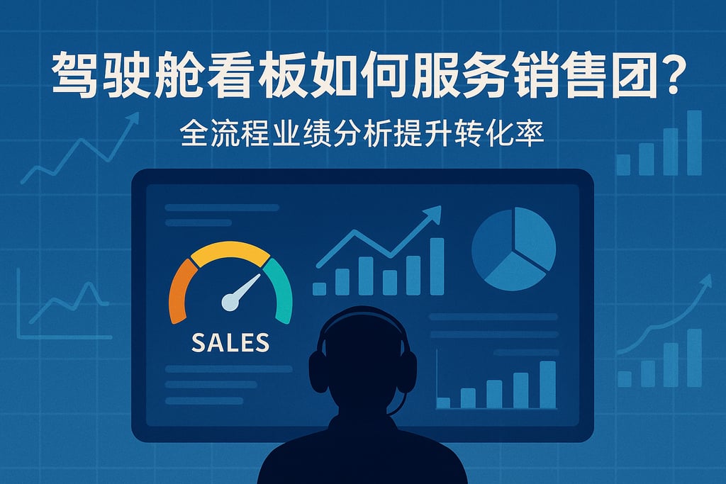驾驶舱看板如何服务销售团队？全流程业绩分析提升转化率