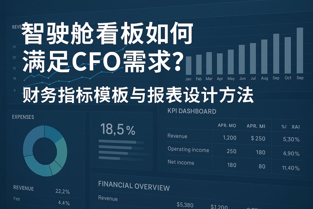 驾驶舱看板如何满足CFO需求？财务指标模板与报表设计方法