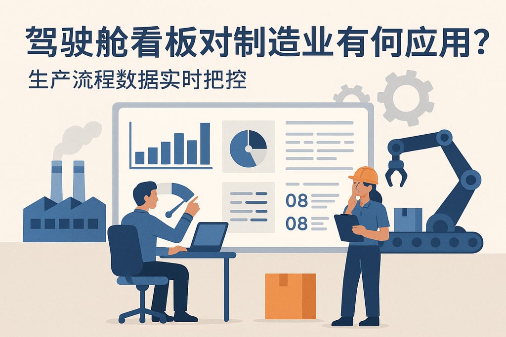 驾驶舱看板对于制造业有何应用？生产流程数据实时把控