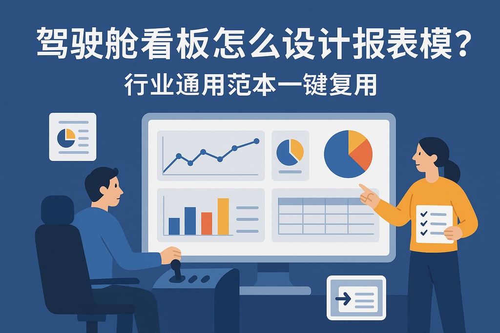 驾驶舱看板怎么设计报表模板？行业通用范本一键复用