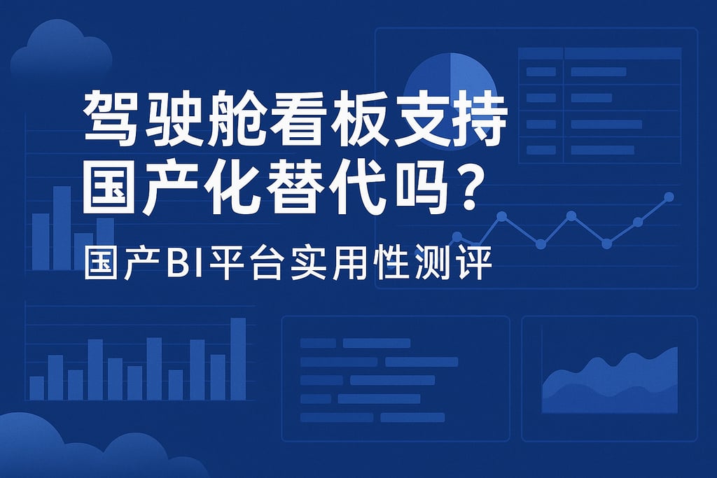 驾驶舱看板支持国产化替代吗？国产BI平台实用性测评