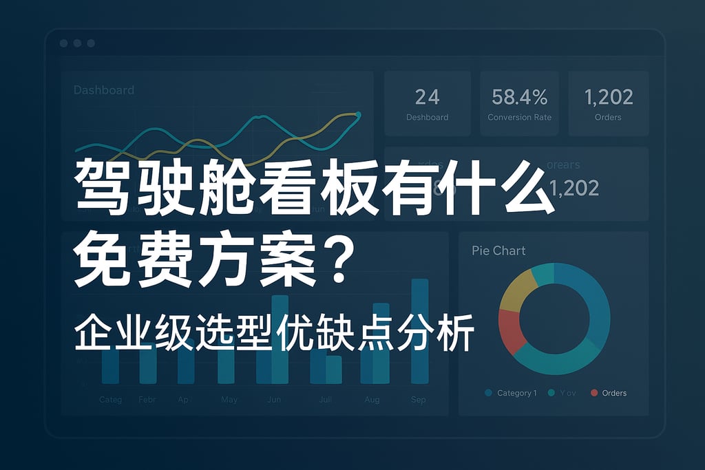 驾驶舱看板有什么免费方案？企业级选型优缺点分析
