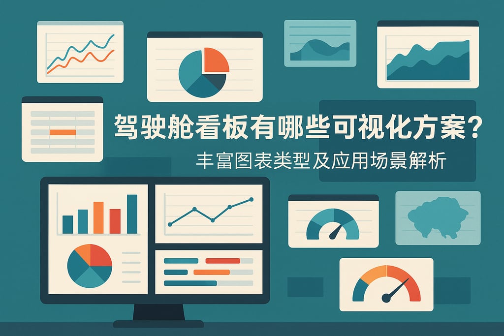 驾驶舱看板有哪些可视化方案？丰富图表类型及应用场景解析