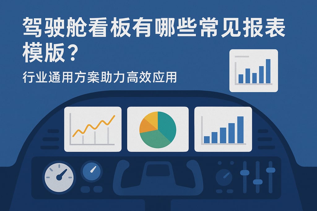 驾驶舱看板有哪些常见报表模板？行业通用方案助力高效应用