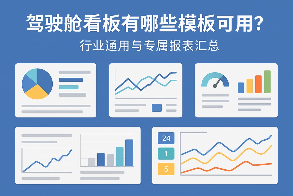 驾驶舱看板有哪些模板可用？行业通用与专属报表汇总