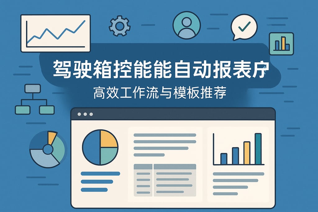 驾驶舱看板能做哪些自动报表？高效工作流与模板推荐