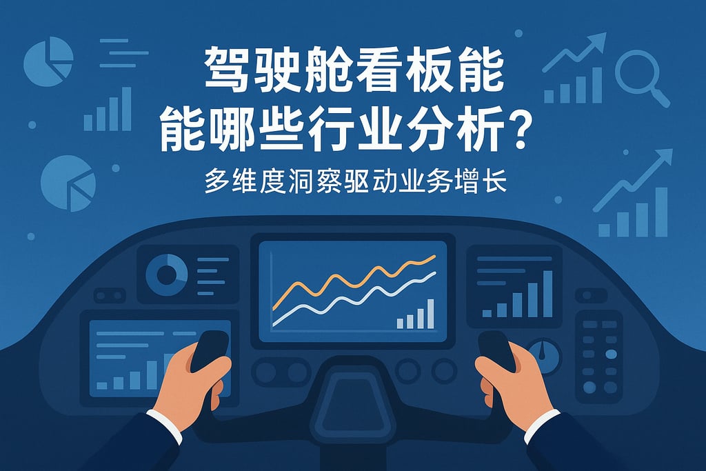驾驶舱看板能做哪些行业分析？多维度洞察驱动业务增长