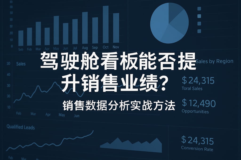 驾驶舱看板能否提升销售业绩？销售数据分析实战方法