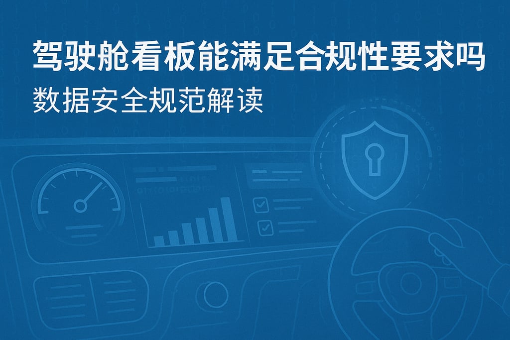 驾驶舱看板能满足合规性要求吗？数据安全规范解读