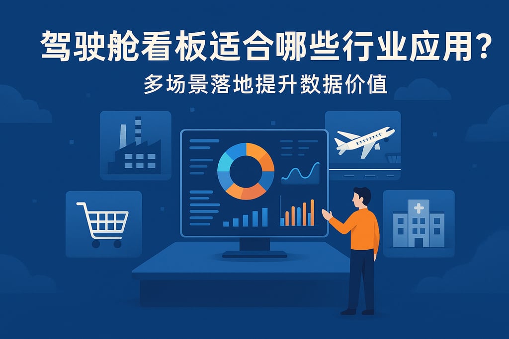 驾驶舱看板适合哪些行业应用？多场景落地提升数据价值