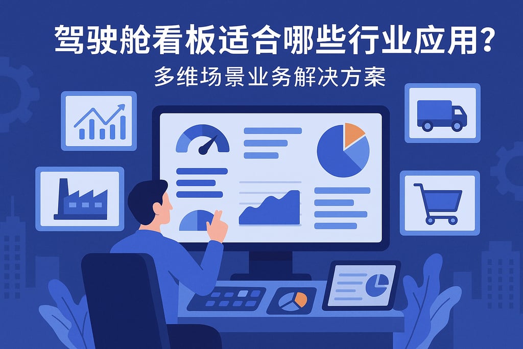 驾驶舱看板适合哪些行业应用？多维场景业务解决方案