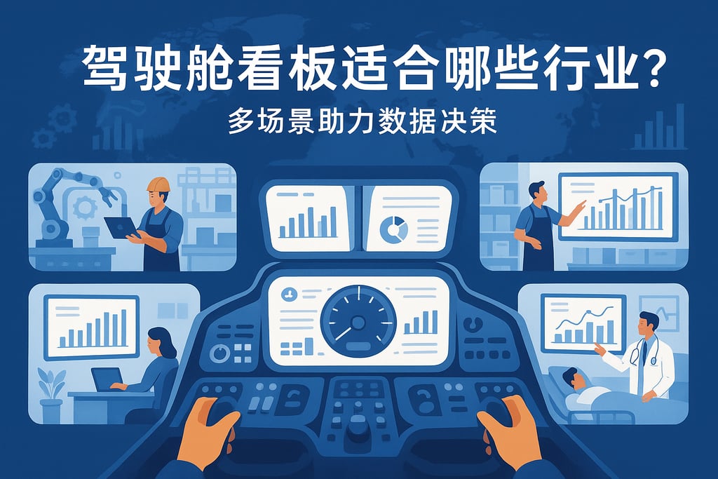 驾驶舱看板适合哪些行业？多场景助力数据决策