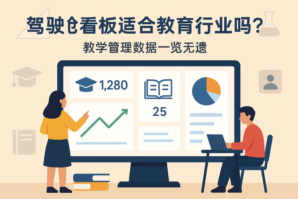 驾驶舱看板适合教育行业吗？教学管理数据一览无遗