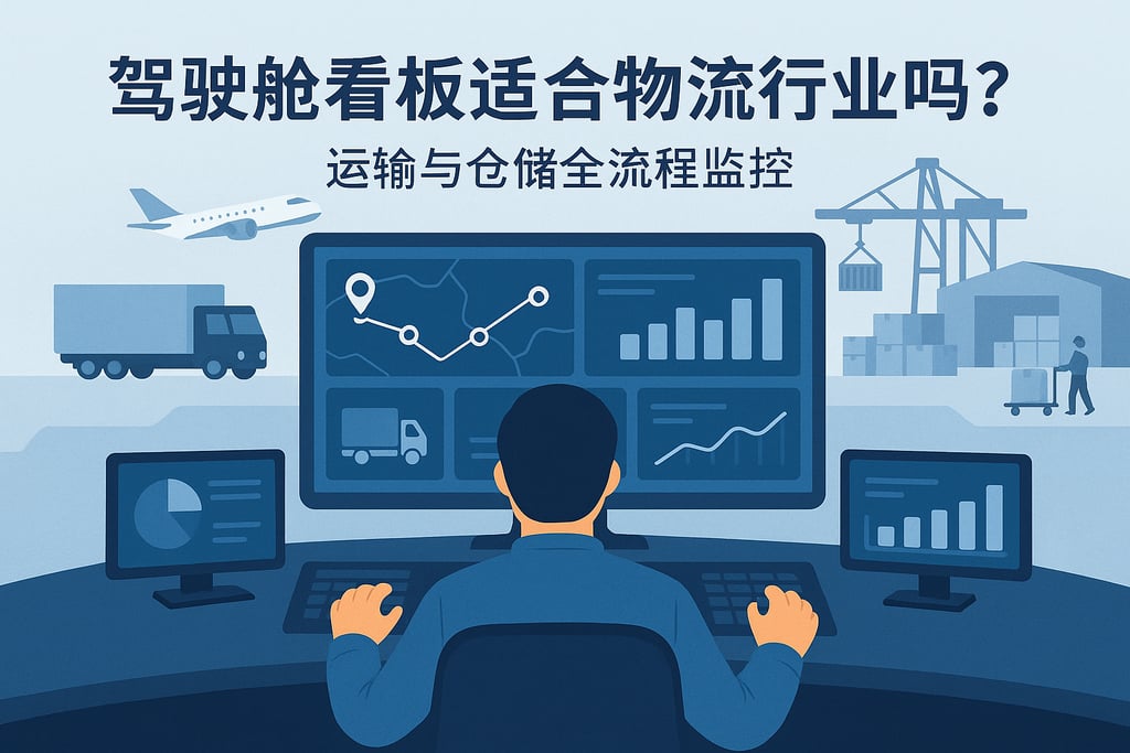 驾驶舱看板适合物流行业吗？运输与仓储全流程监控