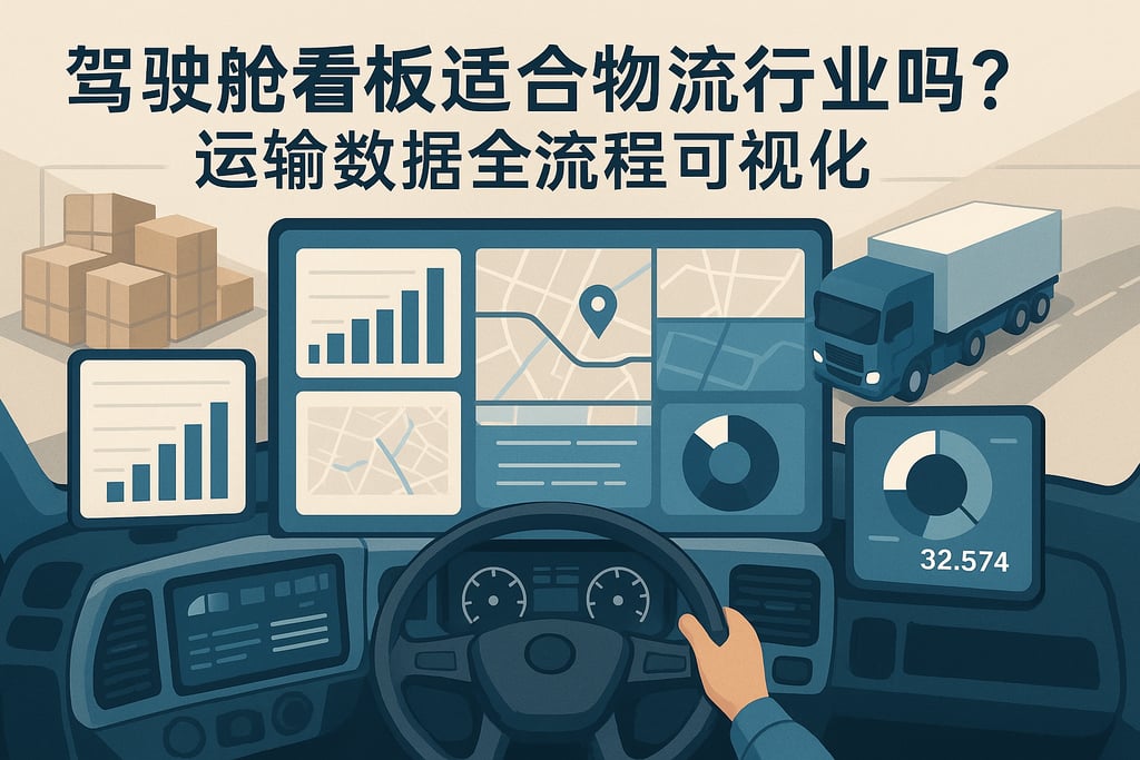 驾驶舱看板适合物流行业吗？运输数据全流程可视化