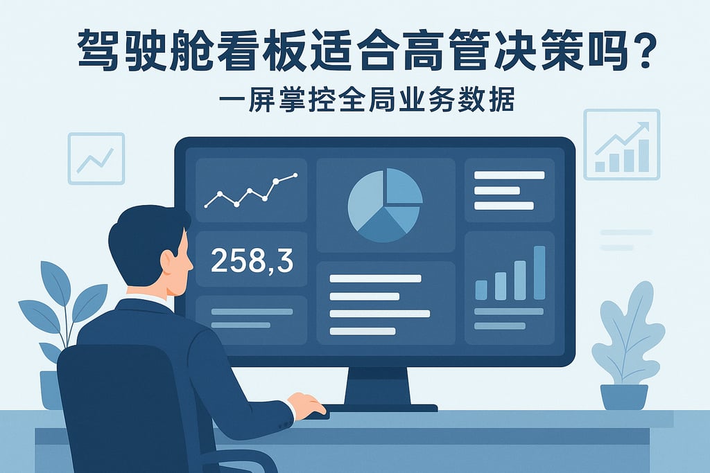 驾驶舱看板适合高管决策吗？一屏掌控全局业务数据