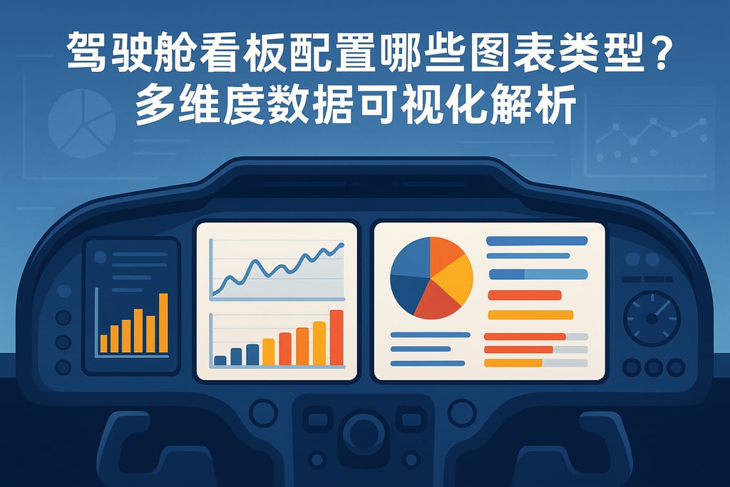 驾驶舱看板配置哪些图表类型？多维度数据可视化解析