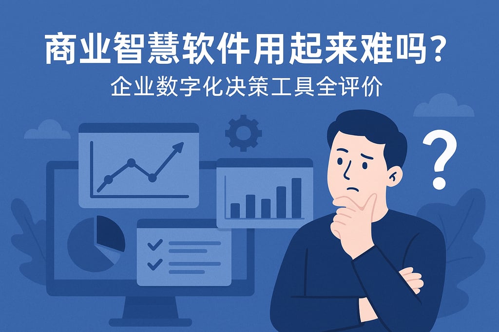 商业智慧软件用起来难吗？企业数字化决策工具全评价