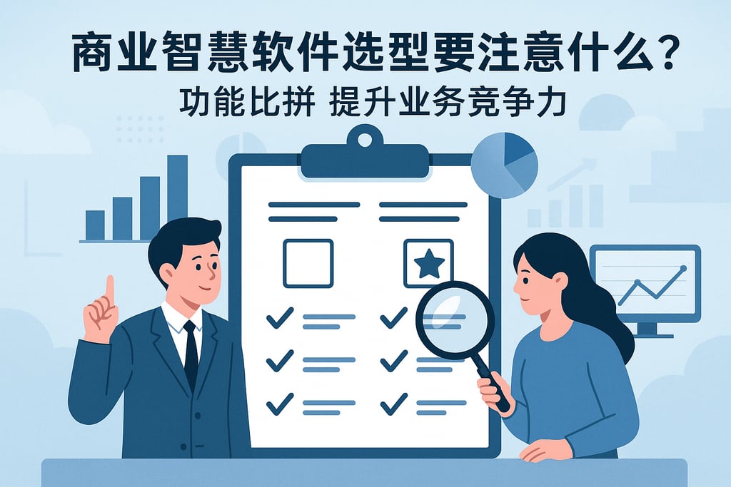 商业智慧软件选型要注意什么？功能比拼提升业务竞争力