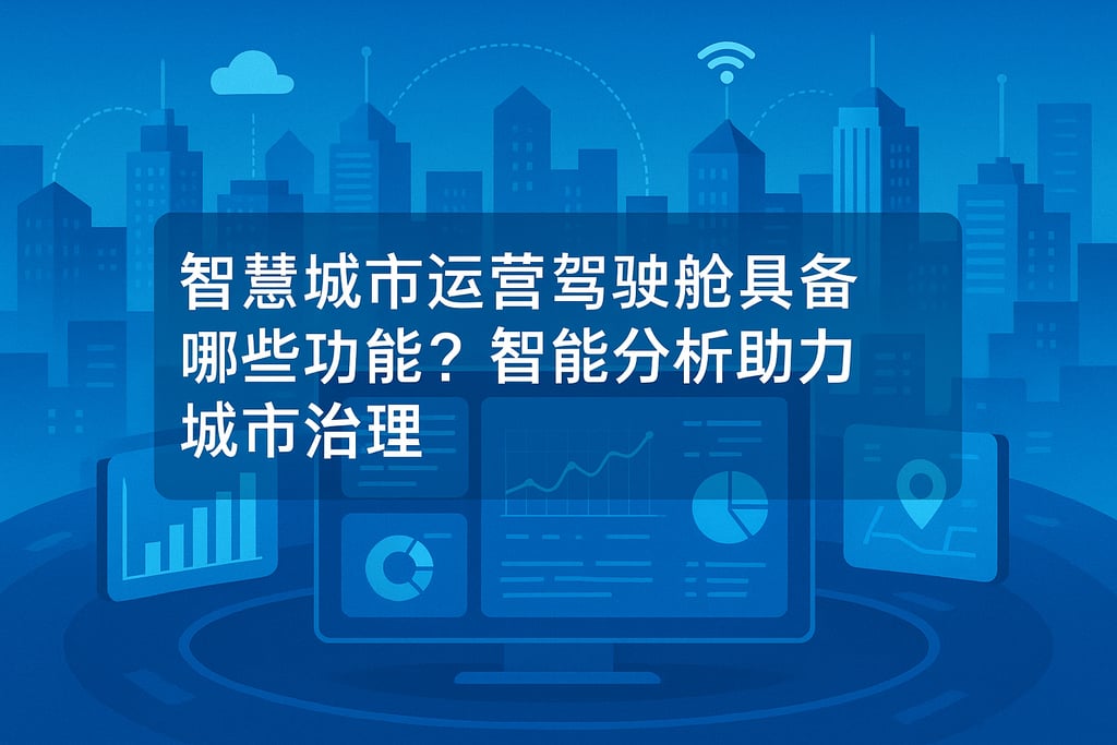 智慧城市运营驾驶舱具备哪些功能？智能分析助力城市治理