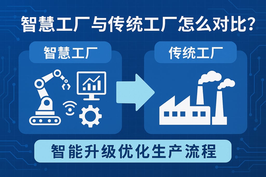 智慧工厂与传统工厂图表怎么对比？智能升级优化生产流程