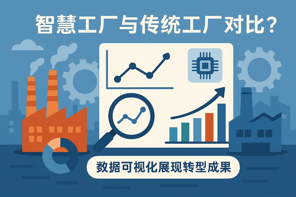 智慧工厂传统工厂图表如何对比？数据可视化展现转型成果