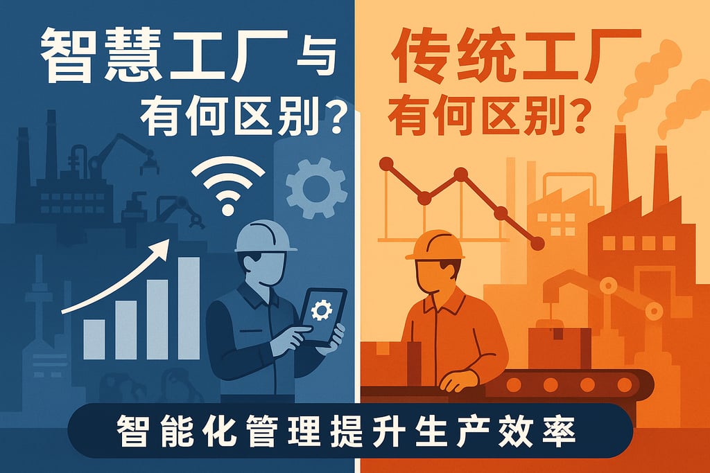 智慧工厂传统工厂图表有哪些区别？智能化管理提升生产效率