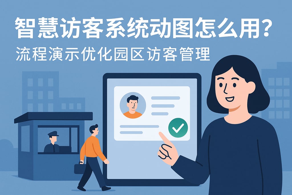 智慧访客系统动图怎么用？流程演示优化园区访客管理