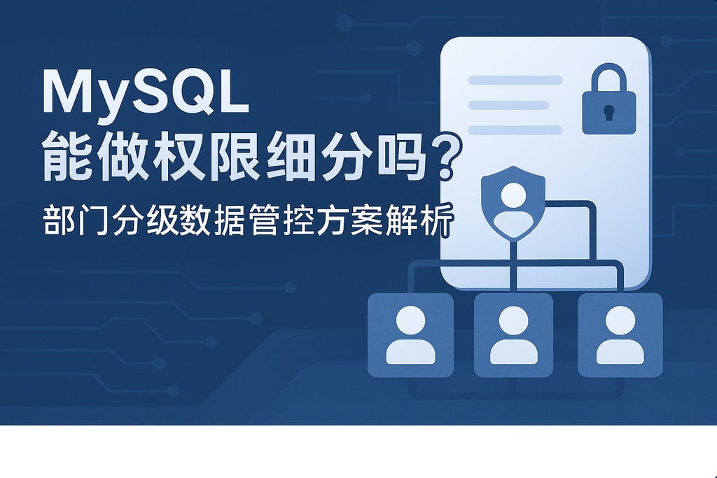 MySQL能做权限细分吗？部门分级数据管控方案解析