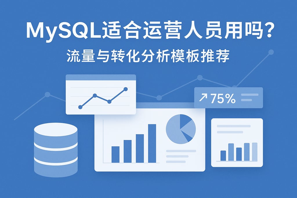 MySQL适合运营人员用吗？流量与转化分析模板推荐