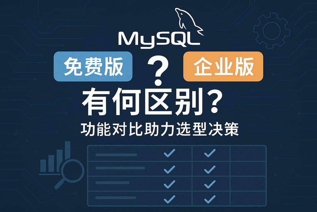 mysql免费版和企业版有何区别？功能对比助力选型决策