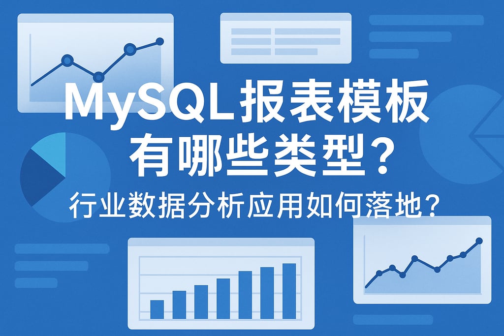 mysql报表模板有哪些类型？行业数据分析应用如何落地？
