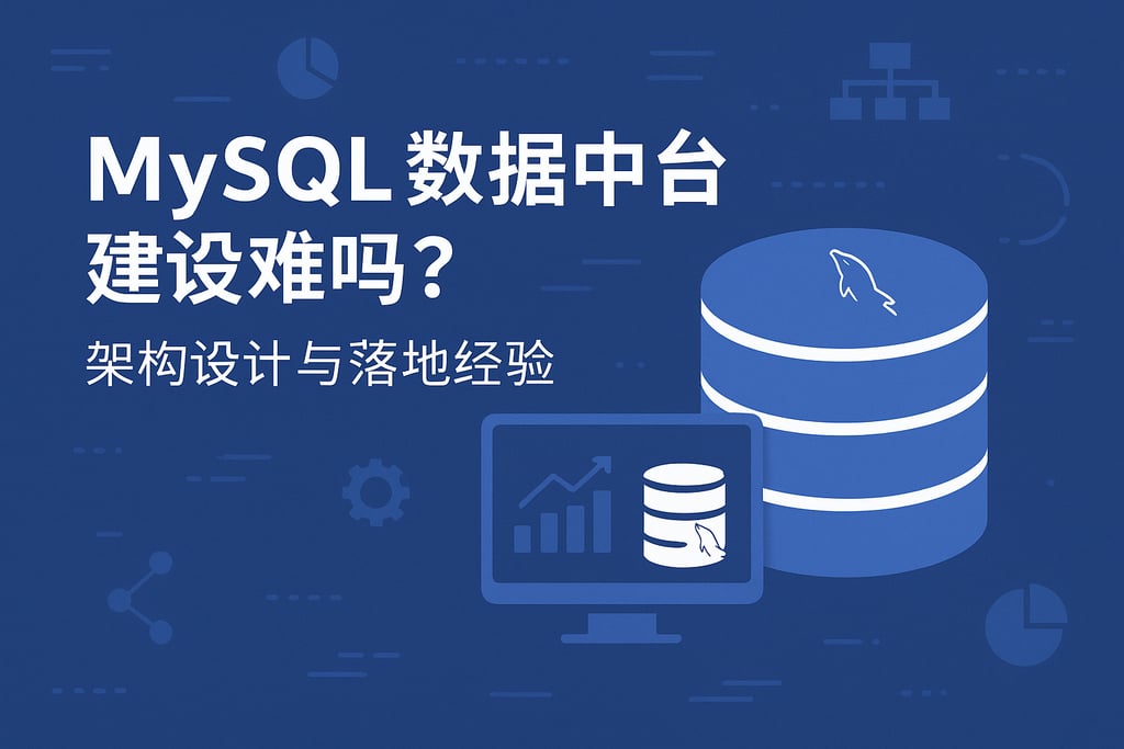 mysql数据中台建设难吗？架构设计与落地经验