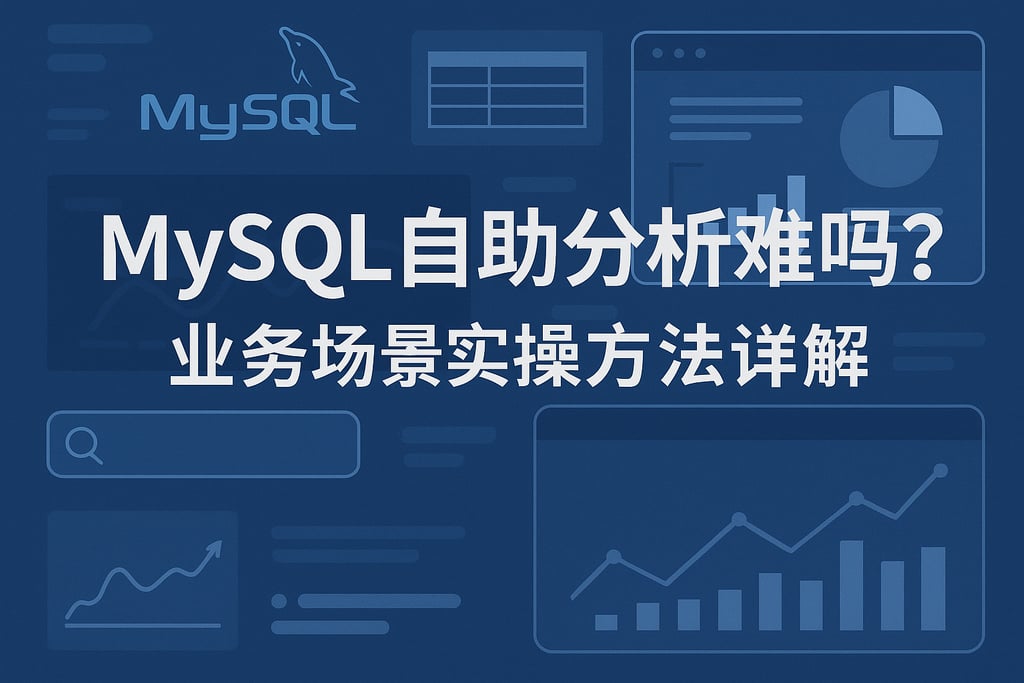 mysql自助分析难吗？业务场景实操方法详解