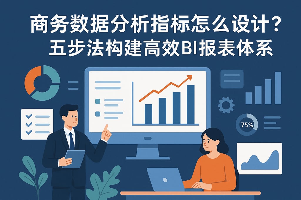 商务数据分析指标怎么设计？五步法构建高效BI报表体系