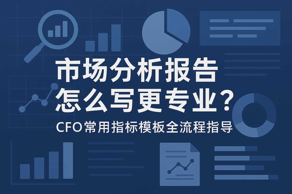 市场分析报告怎么写更专业？CFO常用指标模板全流程指导