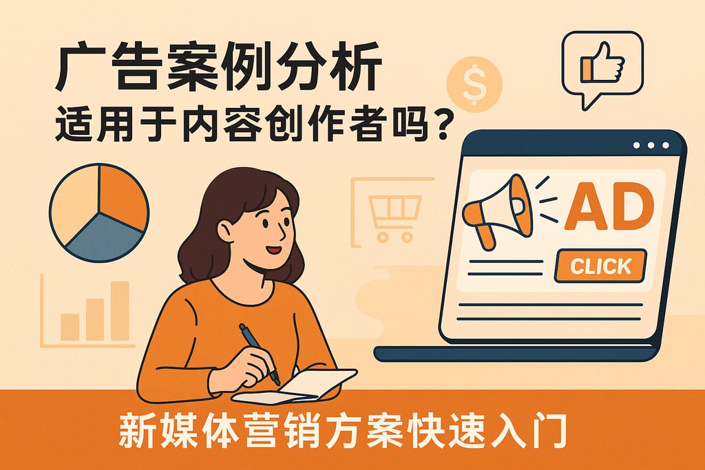 广告案例分析适用于内容创作者吗？新媒体营销方案快速入门