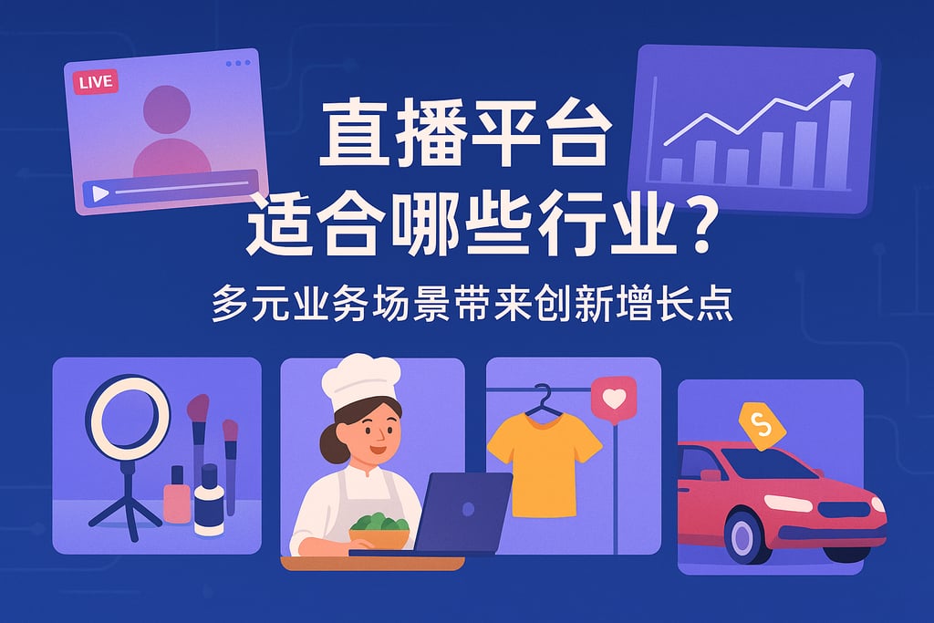 直播平台分析适合哪些行业？多元业务场景带来创新增长点
