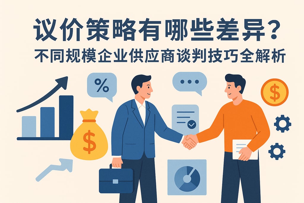 议价策略有哪些差异？不同规模企业供应商谈判技巧全解析