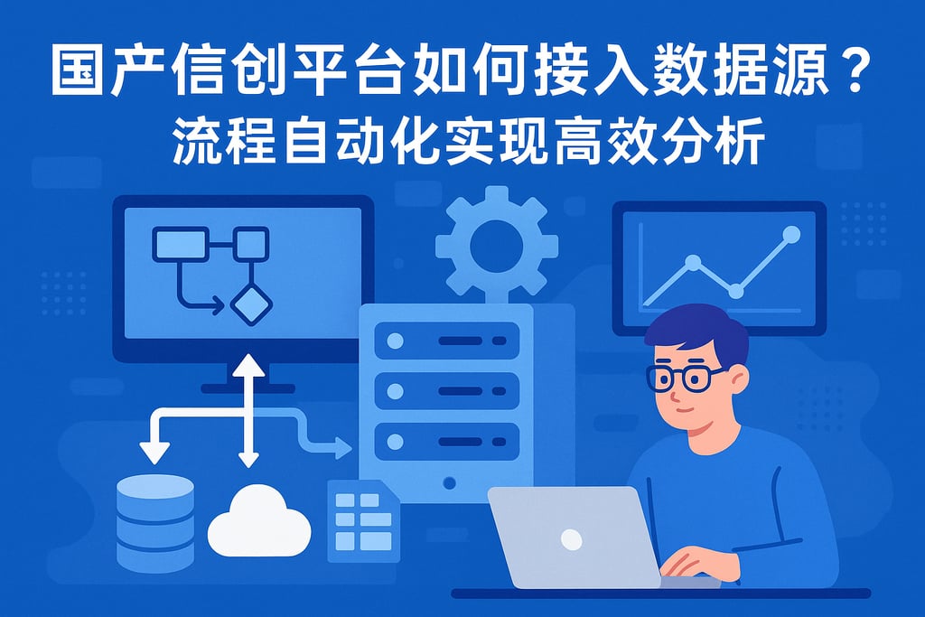 国产信创平台如何接入数据源？流程自动化实现高效分析