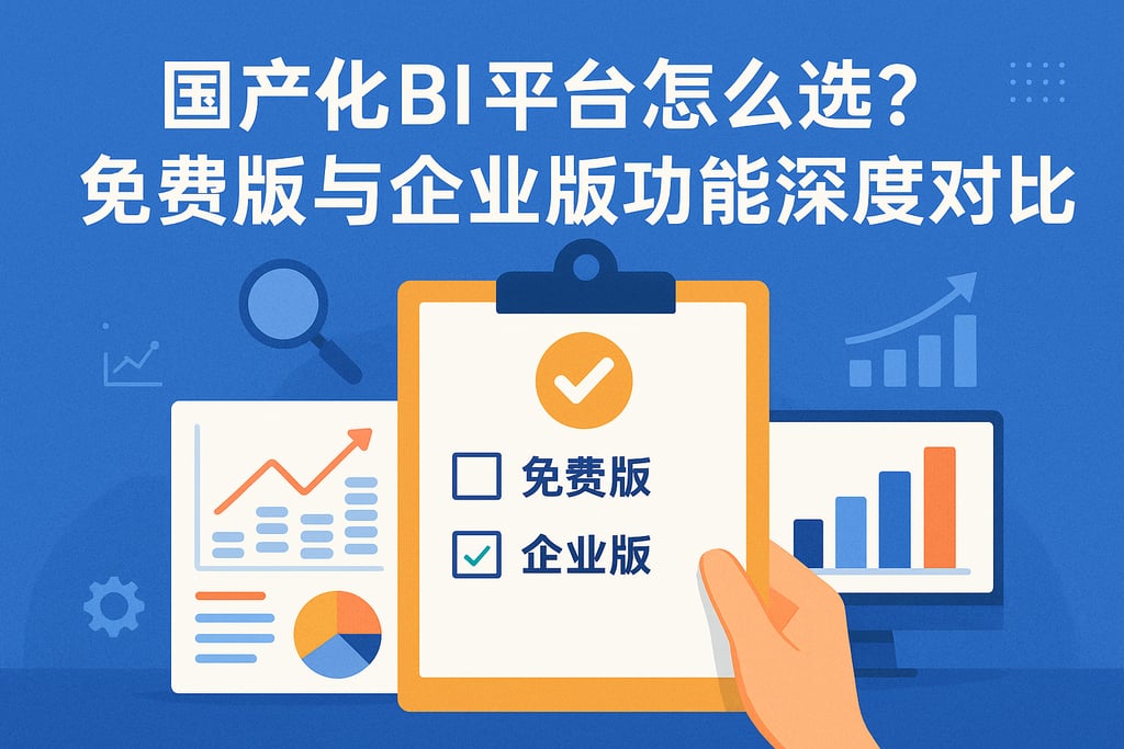 国产化BI平台怎么选？免费版与企业版功能深度对比