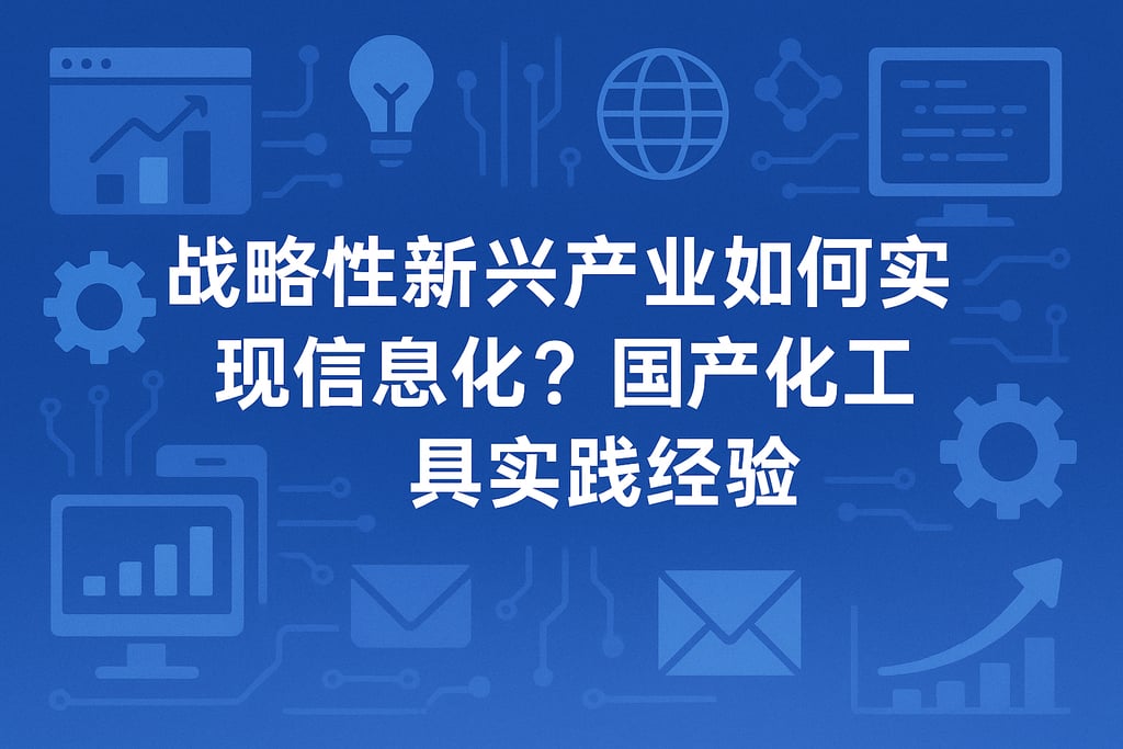 战略性新兴产业如何实现信息化？国产化工具实践经验
