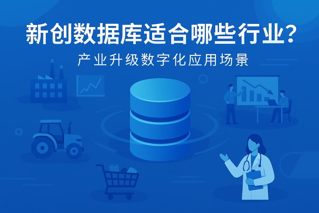新创数据库适合哪些行业？产业升级数字化应用场景