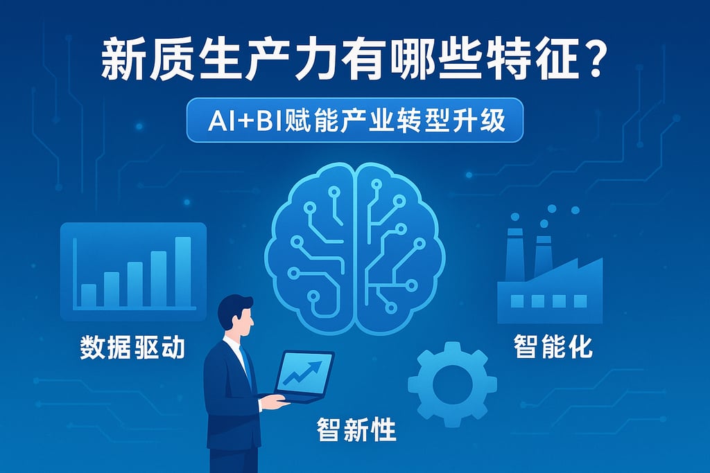 新质生产力有哪些特征？AI+BI赋能产业转型升级