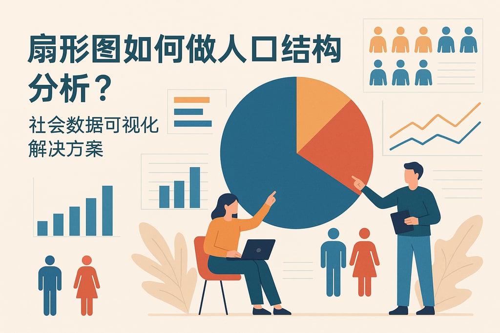 扇形图如何做人口结构分析？社会数据可视化解决方案