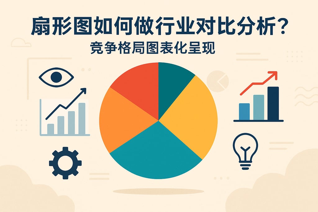 扇形图如何做行业对比分析？竞争格局图表化呈现