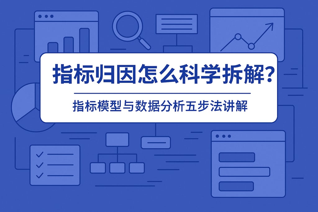 指标归因怎么科学拆解？指标模型与数据分析五步法讲解