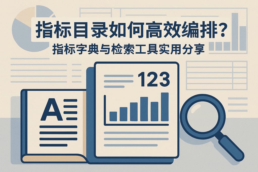 指标目录如何高效编排？指标字典与检索工具实用分享